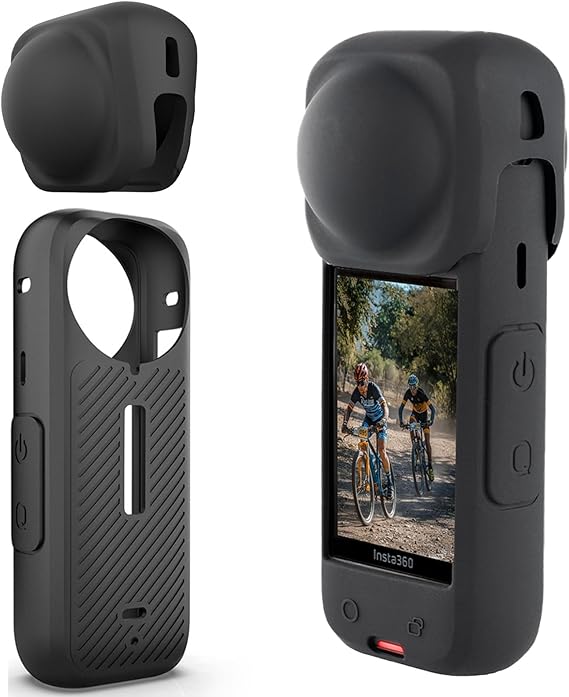 Silicone Protective Case with Lens Cap for Insta 360 X4 Silicone Protective Case with Lens Cap for Insta 360 X4